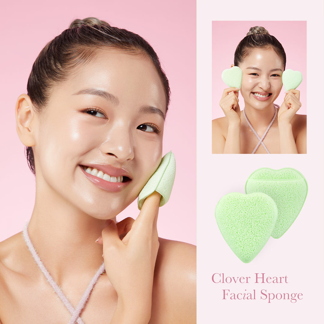 Clover Heart Facial Sponge D0