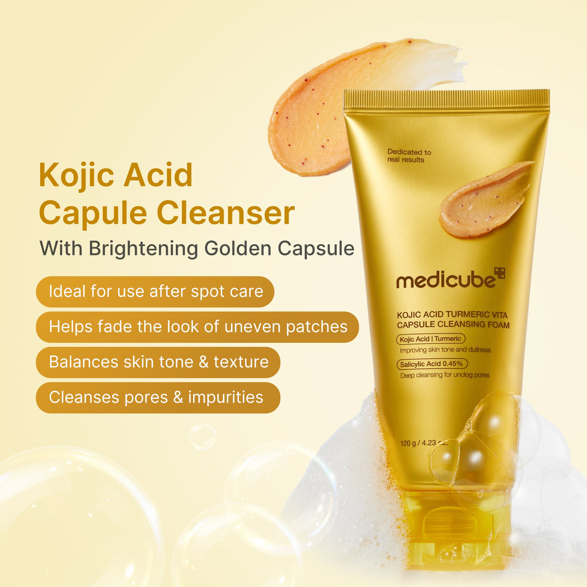 Kojic Acid Turmeric Vita Capsule Foam Cleanser Q2