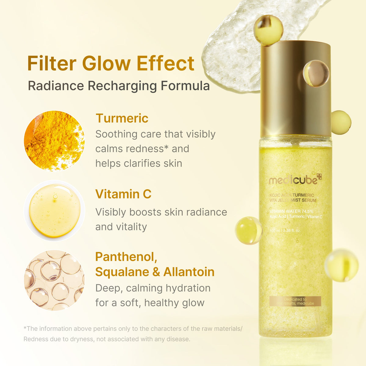 Kojic Acid Turmeric Vitamin Gold Jelly Mist Serum N9