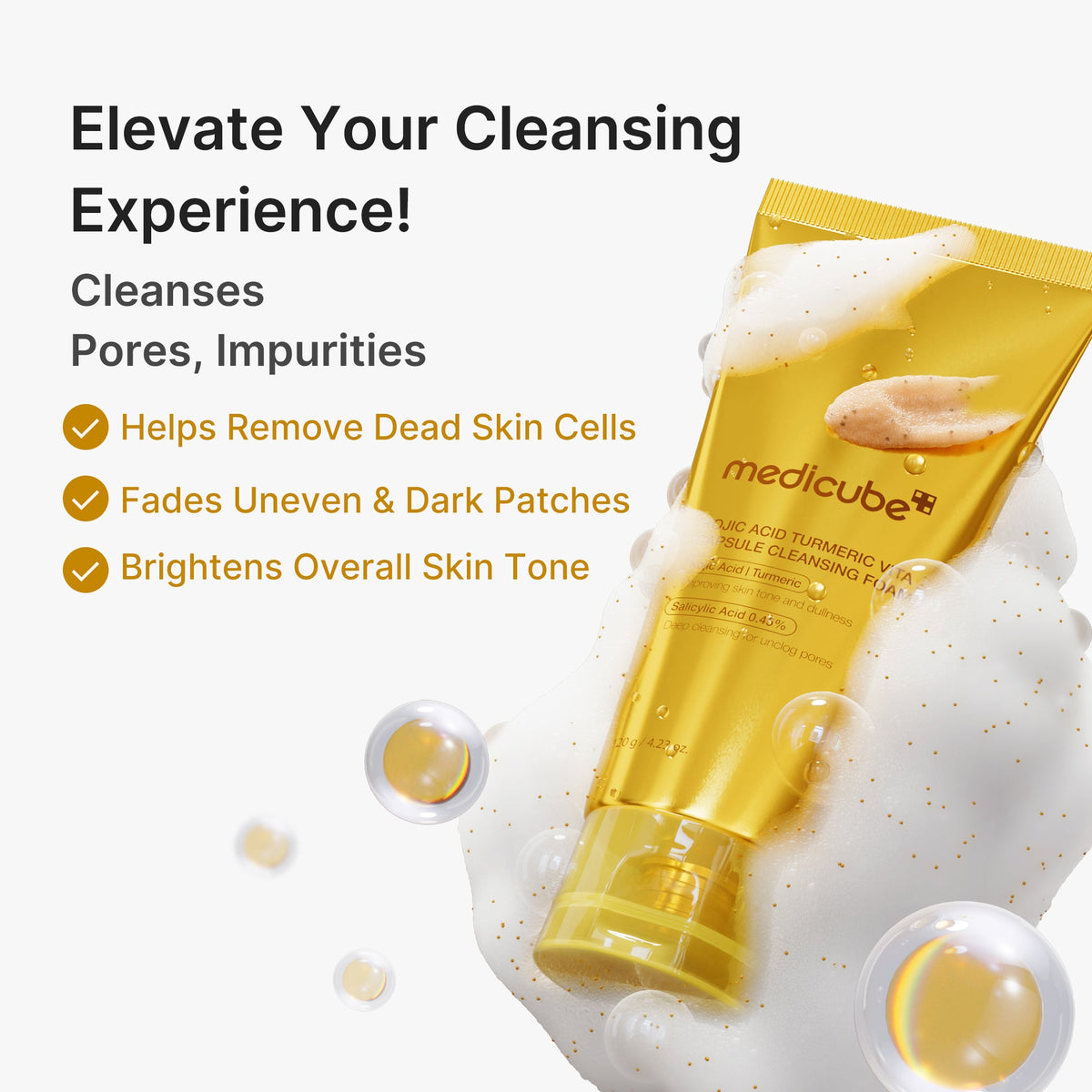Kojic Acid Turmeric Vita Capsule Foam Cleanser Q2