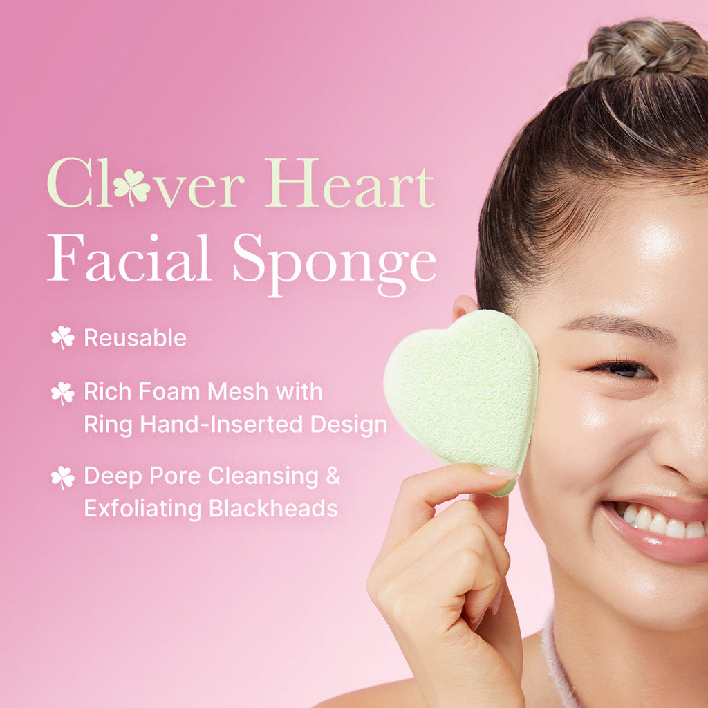 Clover Heart Facial Sponge D0