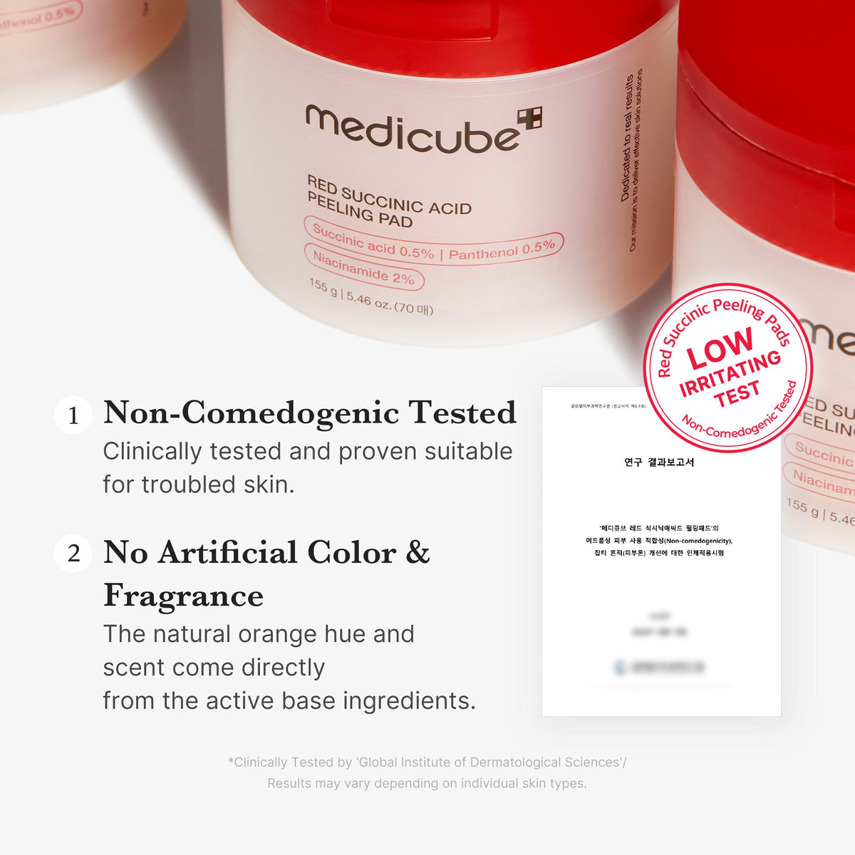Red Succinic Acid Panthenol Pads G7