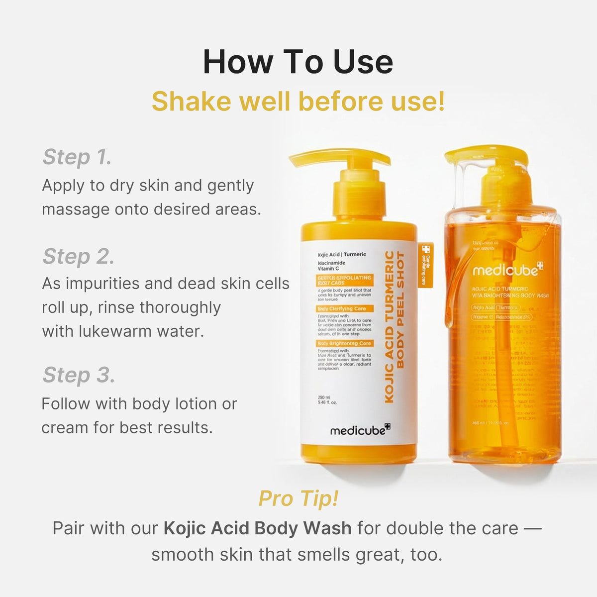 Kojic Acid Turmeric Body Peel Shot V2
