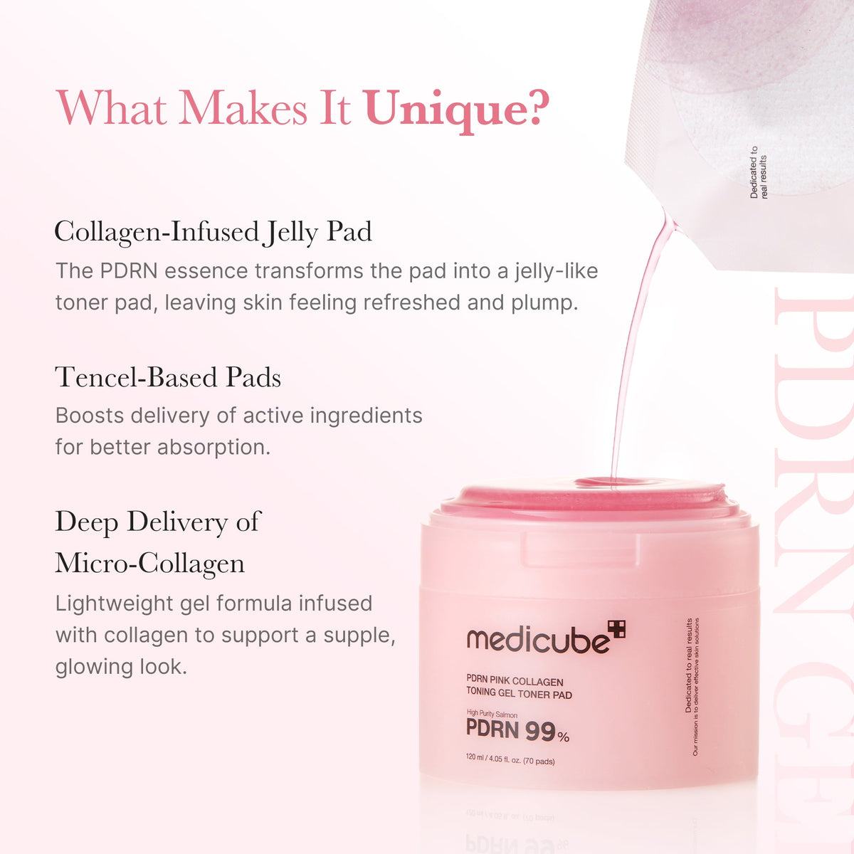 PDRN Pink Collagen Gel Toner Pad A8