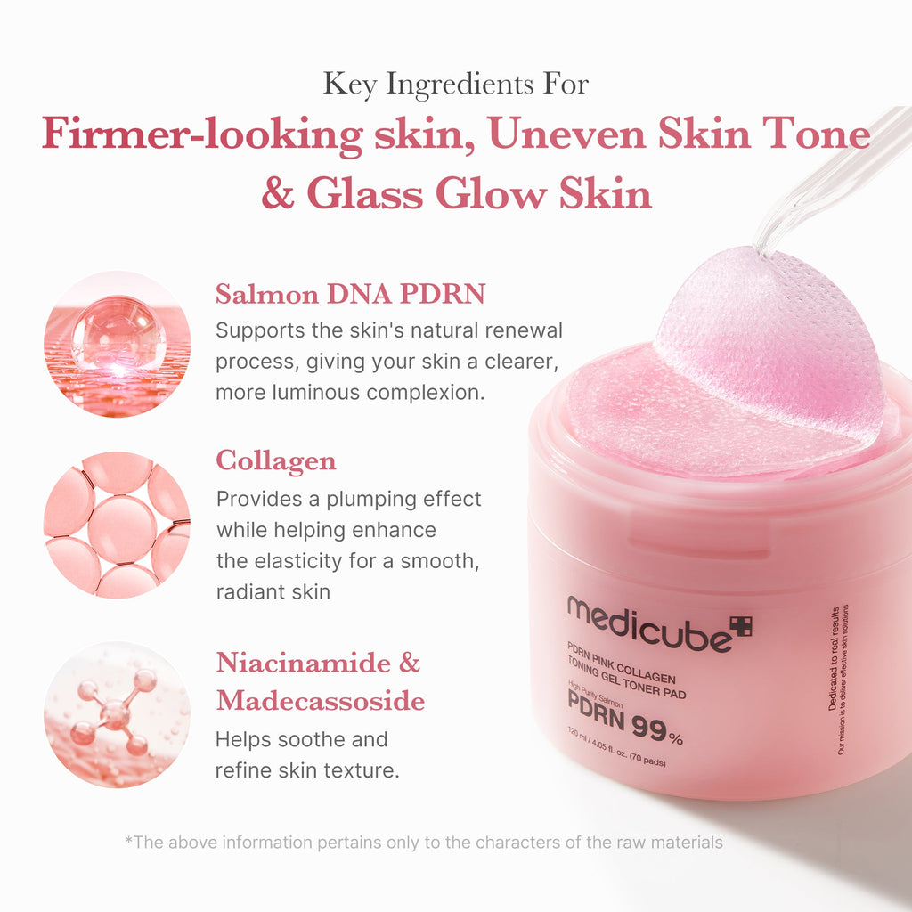 PDRN Pink Collagen Gel Toner Pad A8