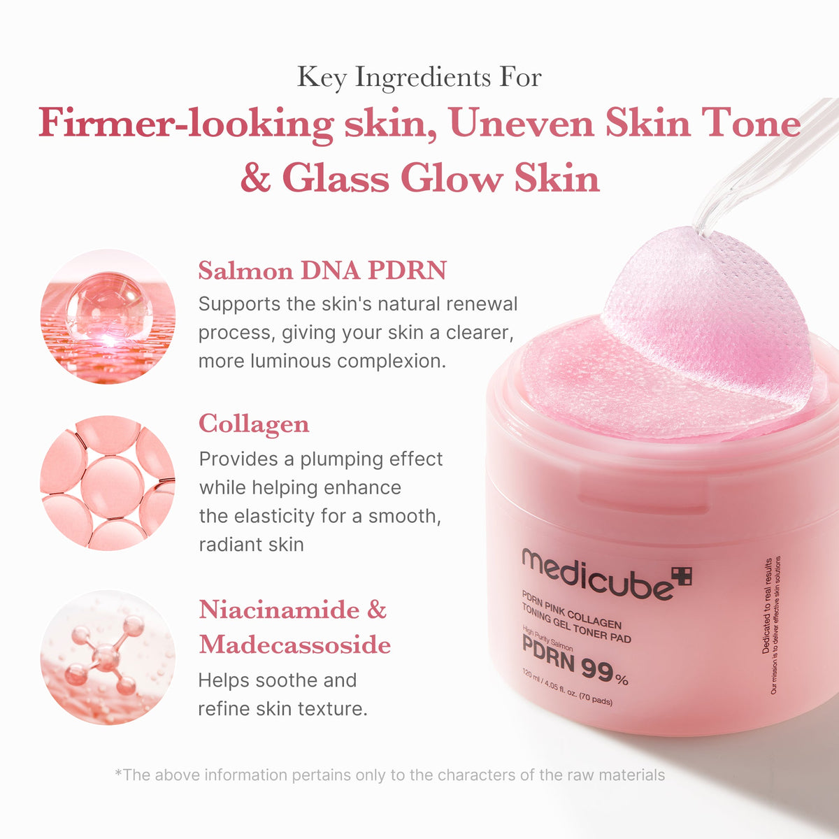 PDRN Pink Collagen Gel Toner Pad A8