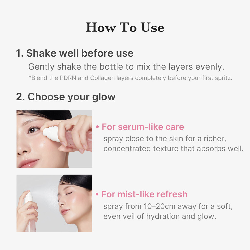 PDRN Pink Collagen Glow Jelly Mist Serum U7