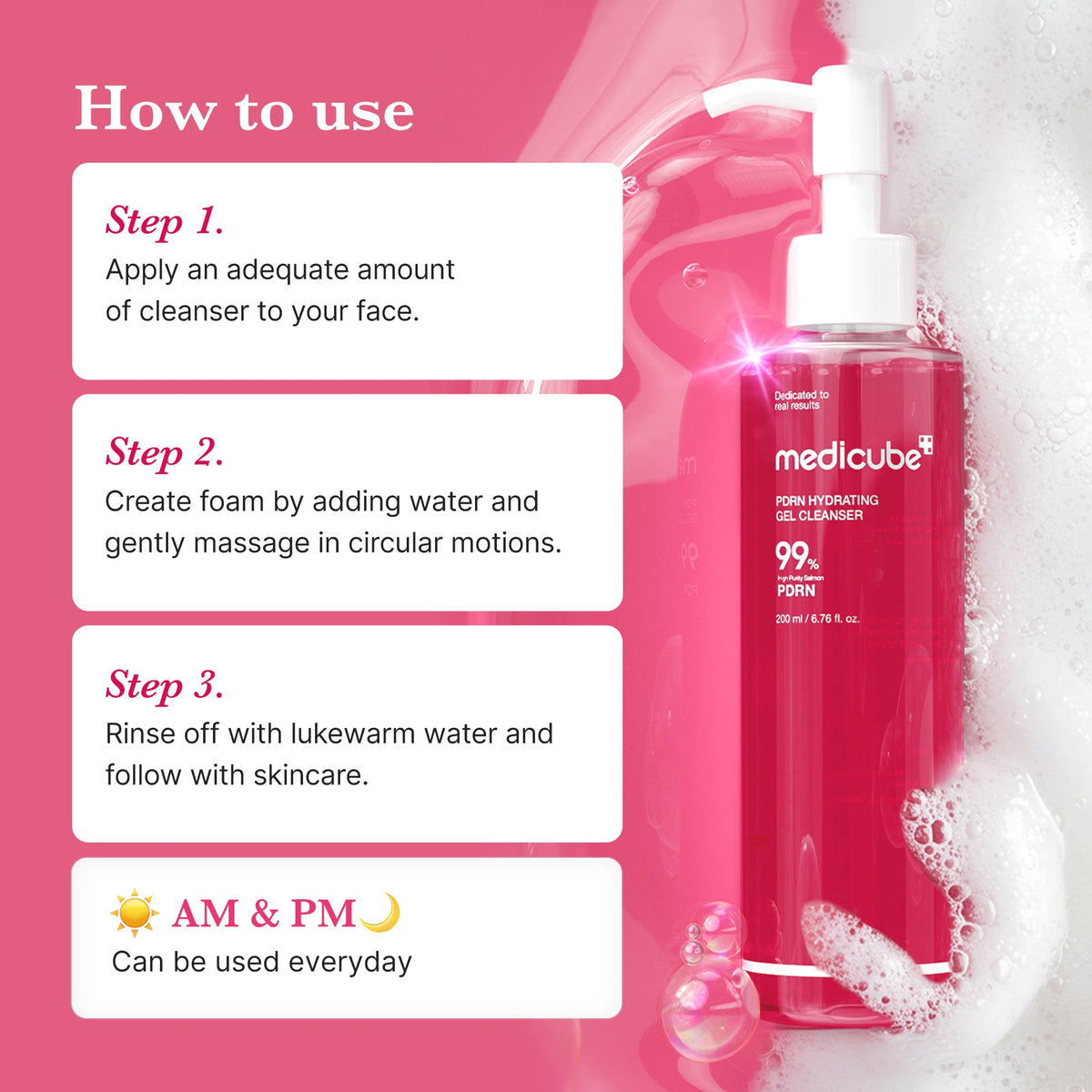 PDRN Pink Gel Cleanser F2