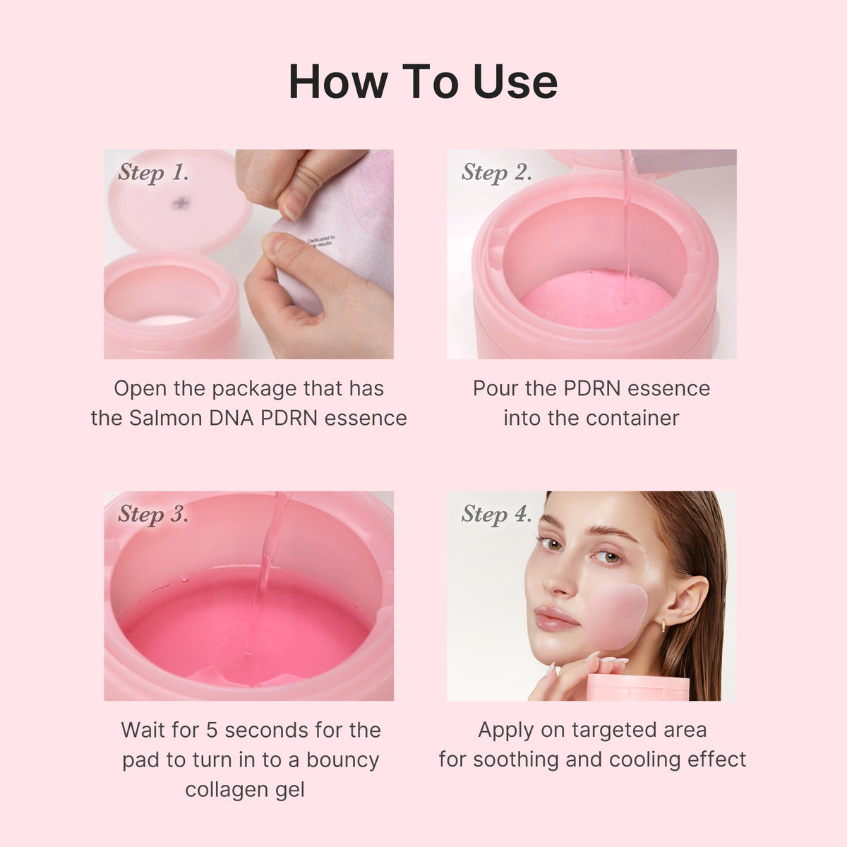 PDRN Pink Collagen Gel Toner Pad A8